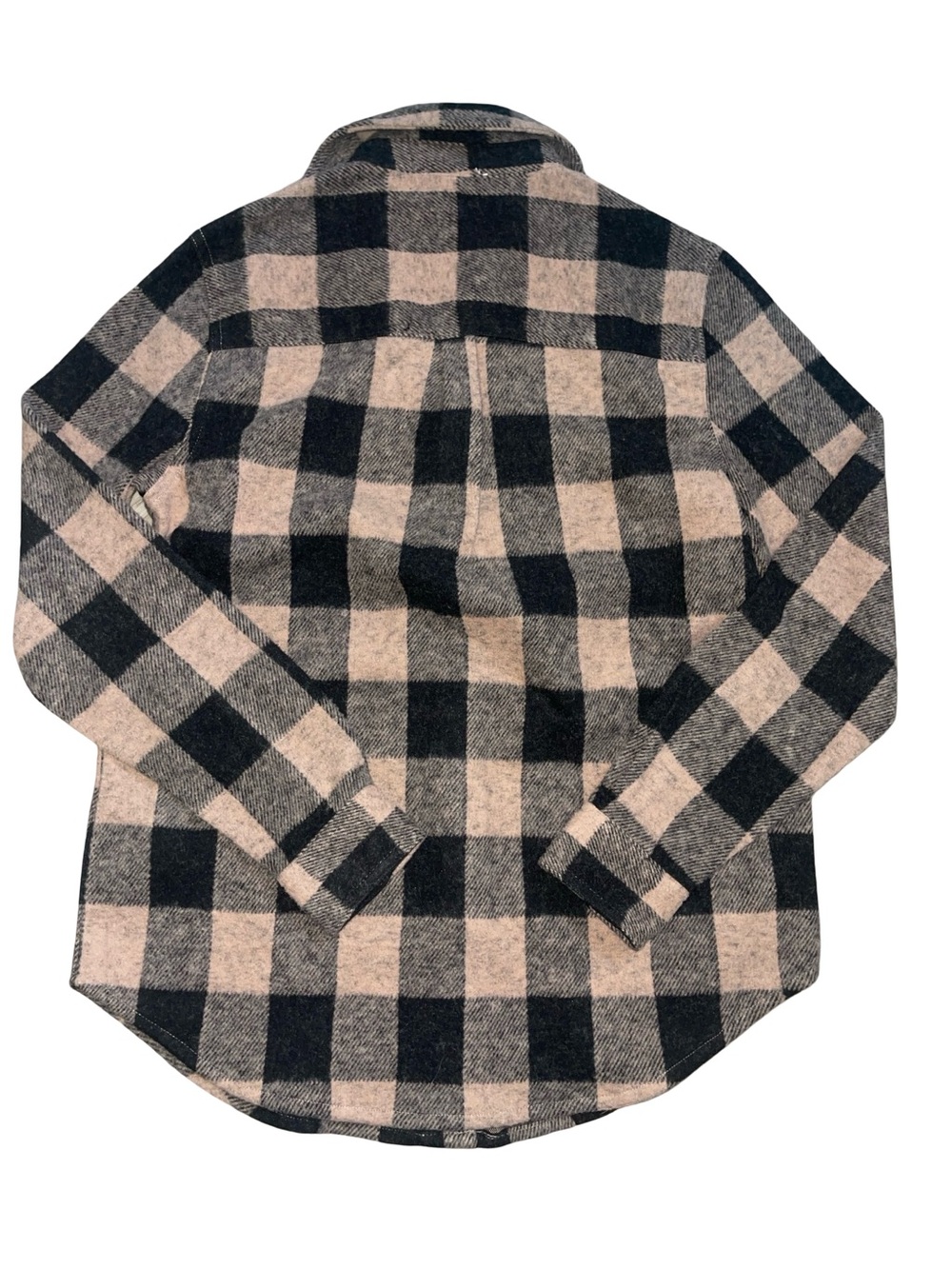 NWT Beach Lunch Lounge Cozy Plaid Flannel Shacket Top Pink Black size XS - Picture 3 of 7